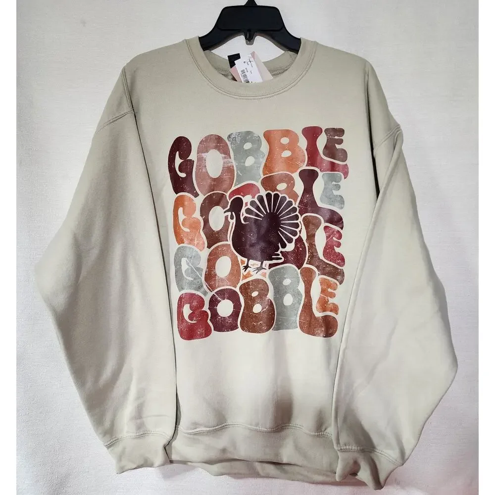 Thanksgiving sweatshirt ''Gobble '' by simply sage market men large